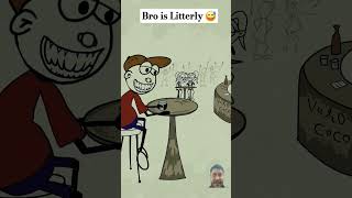 Bro is Lit funny animation cartoon memes ytshorts [upl. by Ytsirk]