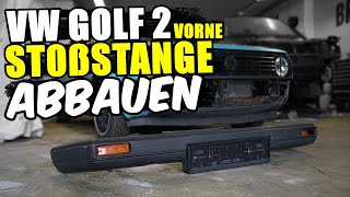 VW GOLF 2 STOßSTANGE VORNE ABBAUEN  DEMONTIEREN TUTORIAL  ANLEITUNG [upl. by Schlessinger]