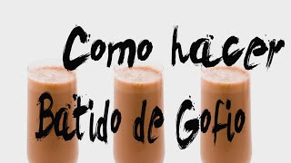 Receta Como hacer Batido de Gofio [upl. by Nilpik]