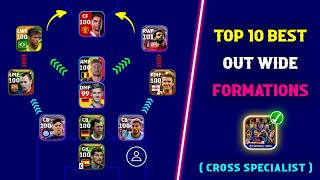 Top 10 Best Out Wide Formations In eFootball 2023 Mobile  Best Out Wide Formation In eFootball 🔥 [upl. by Lledra]