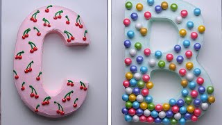 10 easy cutting hacks to make a letter cake for your next celebration So Yummy [upl. by Aribold]