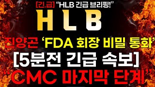 HLB 5분전 긴급 속보 진양곤 quotFDA 회장 비밀 통화quot CMC 실사 마지막 단계 [upl. by Karolyn]