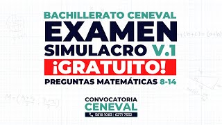 ✅ Examen Simulacro CENEVAL ¡Gratis  Preguntas Matemáticas  PARTE 2 💯 [upl. by Quartana]