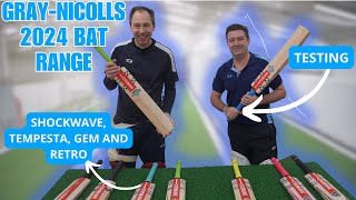 TESTING THE NEW GrayNicolls 2024 Cricket Bat Range  POWERSPOT SHOCKWAVE TEMPESTA amp MORE [upl. by Anora]