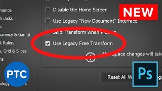 ⚠ PHOTOSHOP UPDATE New Check Box Brings Back SHIFT KEY for Proportional Transform [upl. by Tessy]