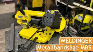 Metallbandsäge MBS von WELDINGER  Bandsäge zum schneiden von Metallen oder Stahl  Erster Eindruck [upl. by Christmas]