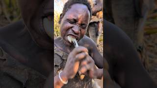 Hadzabe tribe dont Joke with food 😂😋‼️ See How hadzabe boy enjoying his favorite meal hadzabetribe [upl. by Rye]