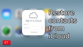 How to restore contacts from iCloud [upl. by Ciel]