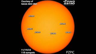 Daily Sunspots November 19 2024 sun 111924 solar sunspots solarobservation nasa sdo [upl. by Kannry]