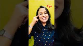 Parts of face pronunciation learnenglish gyaanjyoti24 shorts yt viral easyenglish [upl. by Luhey]