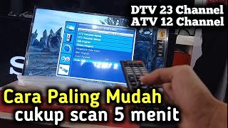 Cara Mencari Siaran Digital di TV Polytron [upl. by Grory]