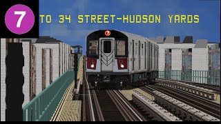 OpenBVE Special 7 Train To 34 StreetHudson Yards R188 [upl. by Tnarb204]