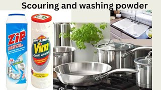 HOW TO MAKE SCOURING POWDER FOR WASHING POTS AND SINKS [upl. by Teak]