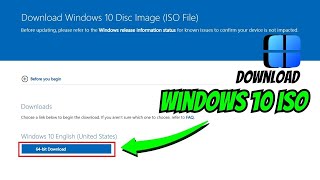 How to Download Windows 10 64bit ISO file in English Tutorial windows10 [upl. by Iharas509]