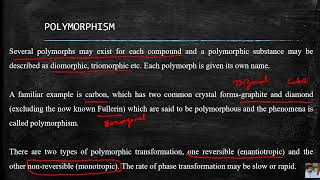 Chemical Mineralogy  Polymorphism [upl. by Pattie]