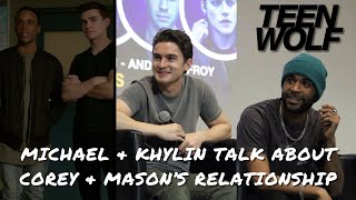 Khylin Rhambo amp Michael Johnston talk about Mason amp Coreys relationship in Teen Wolf [upl. by Ecinwahs]