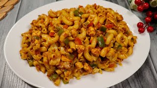 Pakistani Style Spicy Chicken Macaroni Recipe  Desi Style Chicken Macaroni Perfect For Hitea Snack [upl. by Garrity]