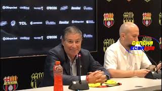 Rueda de prensa del profesor Ariel Holan nuevo DT de BarcelonaSC [upl. by Irpak]