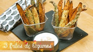 3 recettes de frites de légumes au four [upl. by Asselam559]