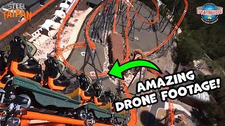 Amazing Roller Coaster Drone Footage  Steel Taipan at Dreamworld Gold Coast [upl. by Ardnosac198]