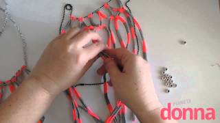 Collana in finto macramè  Tutorial [upl. by Ennahgem]