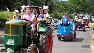 Großer Schlepperumzug durch Senheim 07072024  Hochkelberg TV [upl. by Neyut]