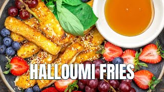 5Minute Perfect Fried Halloumi  The Mediterranean Dish [upl. by Llerahc309]