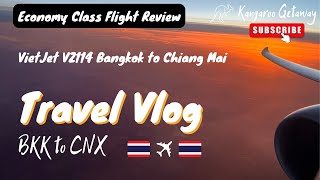 Flight Review Thai Vietjet Air VZ114 Bangkok BKK to Chiang Mai CNX Economy Class [upl. by Beall319]