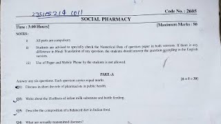 Social pharmacy Paper discussion 2024  DPharma 1st pharmacybhai socialpharmacy [upl. by Giralda]