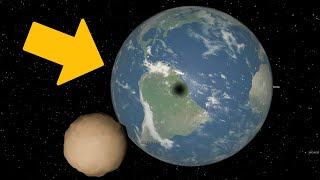 Asteróide de 10km atingindo o planeta Terra  Grande explosão na América do Sul  Universe Sandbox [upl. by Nosreh]