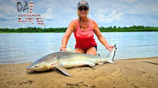 Catching Bull Sharks in the Atchafalaya River [upl. by Lesiram578]