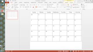 How to create a calendar in Powerpoint [upl. by Evonne]