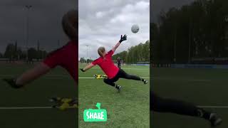 Deflection goalkeeper goals goalsetting shortvideo viralmusic footballshorts footballskills [upl. by Annairba]