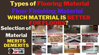 Types of floor finishing MaterialsBeautiful designs for floorsTypes of flooring [upl. by Sucirdor422]