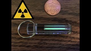 RADIOACTIVE Keychain  Tritium Gaseous Light Source GTLS  Glow in the Dark  Nite GlowRing [upl. by Engleman]