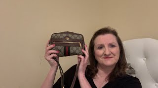 GUCCI OPHIDIA GG SUPREME MINI BAG REVIEW [upl. by Erbua]