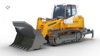 Blender Rig Liebherr LR 636 – Crawler Loader [upl. by Aivatahs]