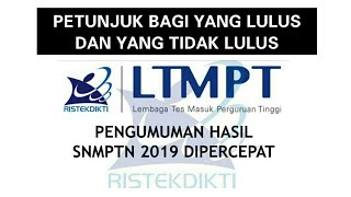 INFORMASI PENGUMUMAN SNMPTN 2019 [upl. by Nosauq]