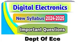 de important questions  digital electronics important questions polytechnic  de questions [upl. by Ria]