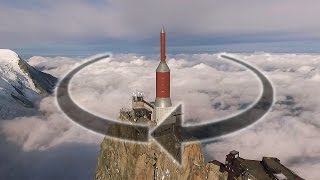 Point of Interest at 3842m Aiguille du Midi POI Orbit Demo with P4 Phantom 4 Pro DJI Mavic [upl. by Lewiss697]