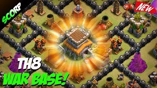 Th8 War Base 2017  Th8 War Base Anti 3 Star Town Hall 8 Defense Base  Replays  Clash Of Clans [upl. by Sirois989]