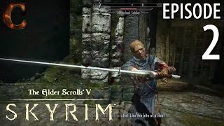 Elder Scrolls V Skyrim Walkthrough in 1080p Part 2 Battle in Helgen Keep PC Gameplay [upl. by Ennaisoj]