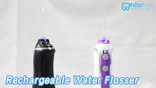 Ultrasonic Rechargeable Water Flosser Irrigator 300ml With Optional Nozzles [upl. by Alyacim780]