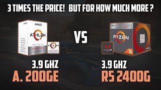 Athlon 200GE vs Ryzen 5 2400G Stock amp OC  Is Athlon a good CPU  720p 1080P Gaming Benchmarks [upl. by Lairea]