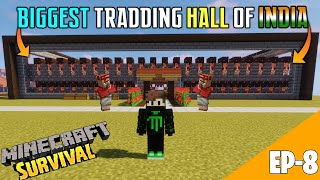 😍BIGGEST TRADDING HALL IN MINECRAFT In Survival  Teddy Gaming  Episode 8 [upl. by Nimrak]