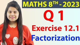 Q 1  Ex 121  Factorization  Chapter 12  NCERT Maths Class 8th New Syllabus 2023 CBSE [upl. by Alyled]