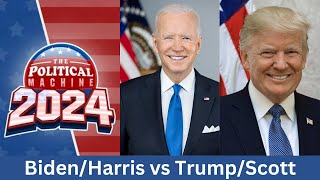 Political Machine 2024 BidenHarris vs TrumpScott [upl. by Zurn29]