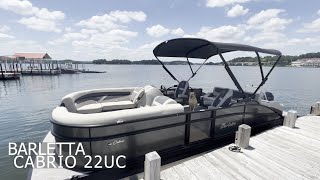 Review of the Barletta Cabrio 22UC Full Features amp Benefits Walkaround Perfect Family Pontoon [upl. by Essirehc]