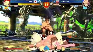 Nage Instant Kill on a rare Baiken Player GGXrd Rev2 EVO 2018 [upl. by Yenahs]