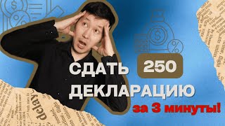 Легко сдаем Декларацию по форме 250 за 34 минуты [upl. by Vitkun]